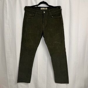 Patagonia Mens Organic Cotton Corduroy Jeans 34x30 Dark Green Great Condition